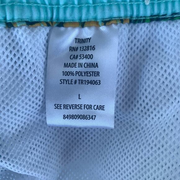 Trinity swim trunks teal pineapples size large NEW - Picture 4 of 4